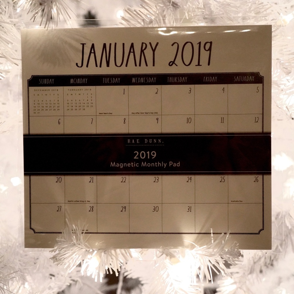 RAE DUNN MAGNETIC MONTHLY PAD